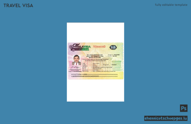 Malaysia-Visum – Beispielvorschau